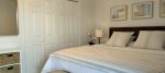 Caning king bed with luxury linen bedding